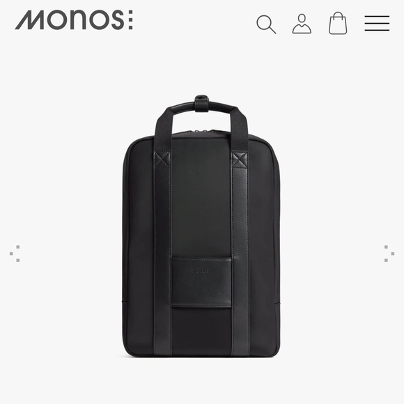 Monos Metro Backpack With Classic Kit And Metro Folio Kit In Black Nylon - Picture 2 of 16
